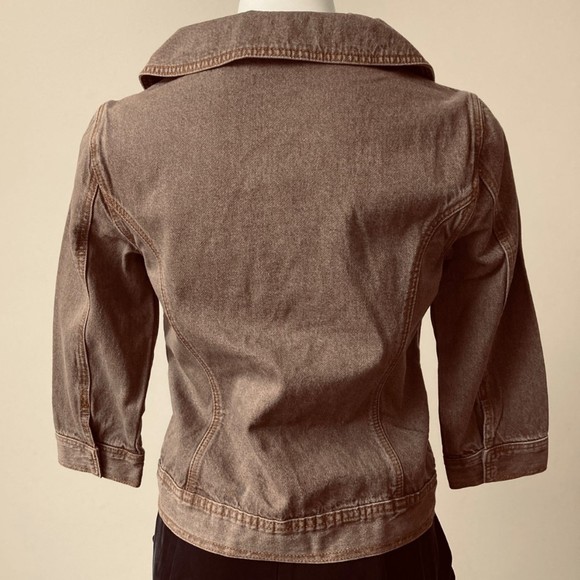 Jeanology Collection Jean Jacket Size 6 Jewel Embellished 3/4 Sleeve Vintage Y2K - Picture 7 of 12